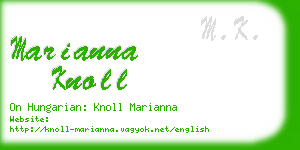 marianna knoll business card